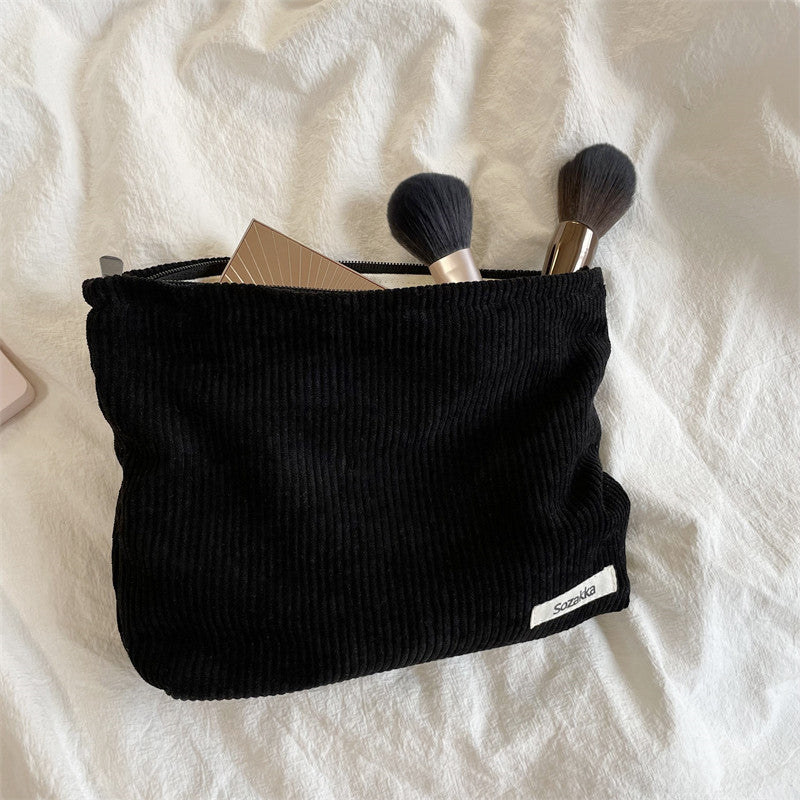 Wholesale Large Capacity Corduroy Cosmetic Bag